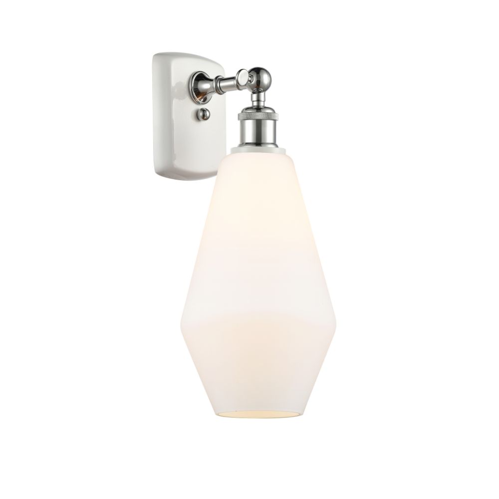 Innovations 516-1W-WPC-G651-7-LED Cindyrella 1 Light 7 inch Sconce in White and Polished Chrome