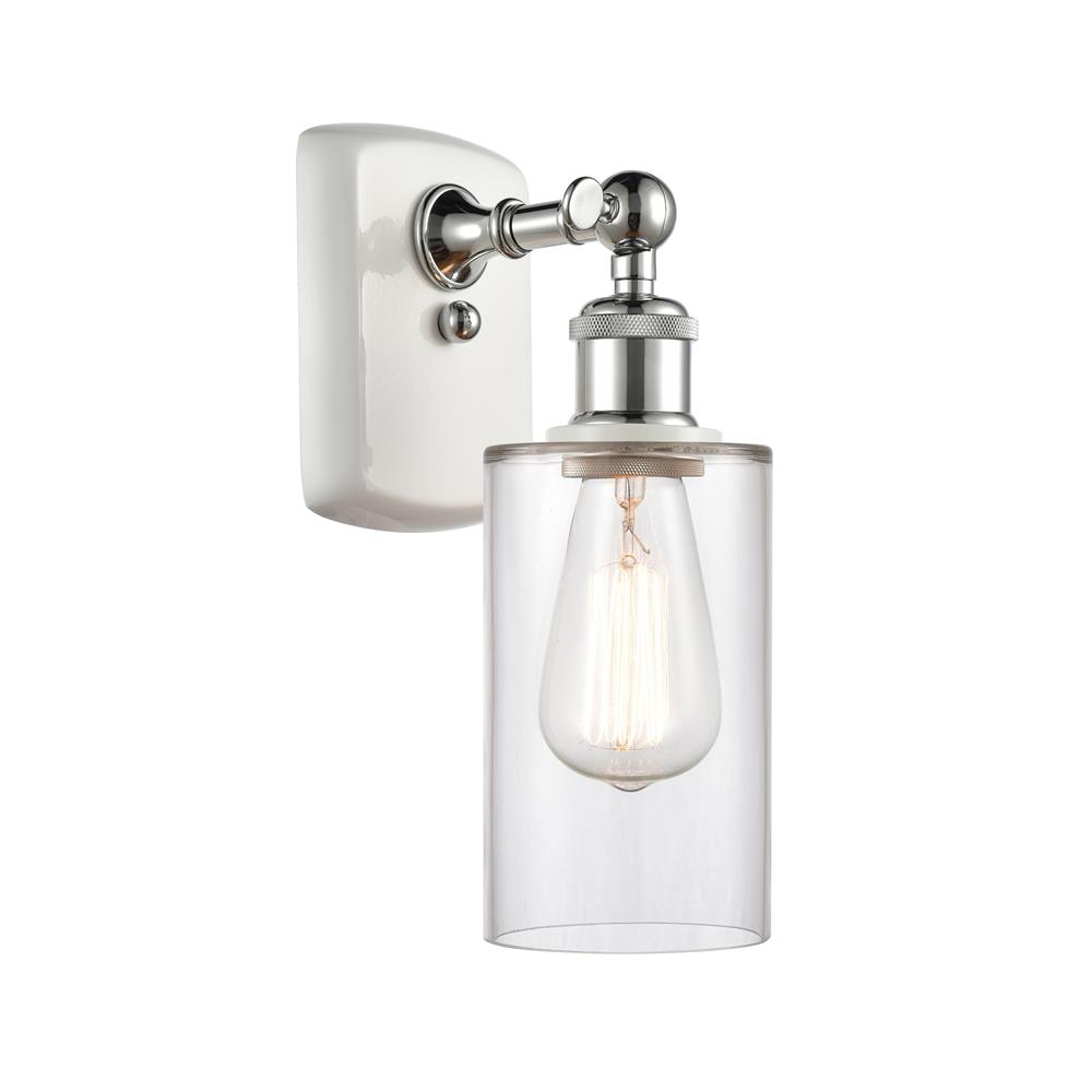 Innovations 516-1W-WPC-G802-LED Clymer 1 Light Sconce in White and Polished Chrome