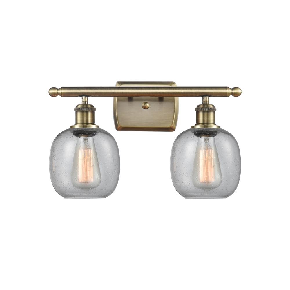 Innovations 516-2W-AB-G104-LED Belfast 2 Light Bath Vanity Light in Antique Brass