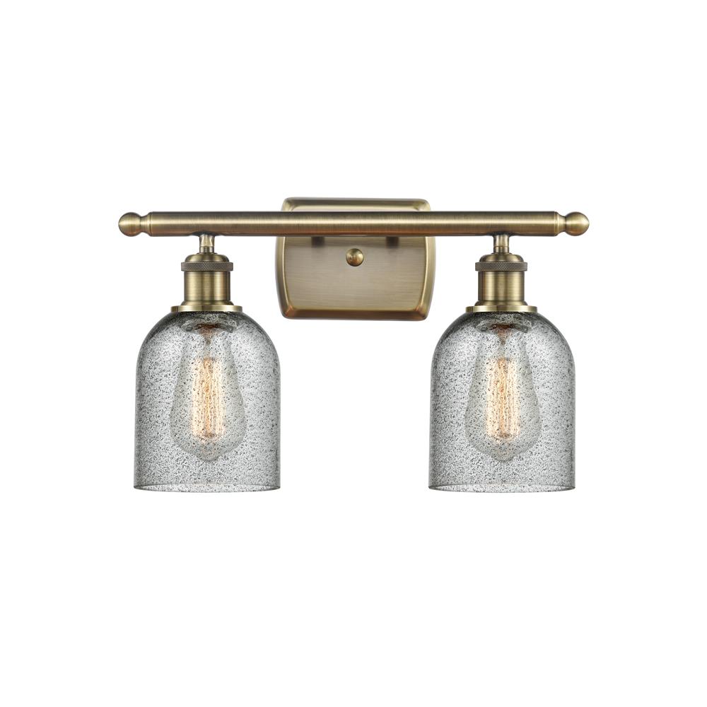 Innovations 516-2W-AB-G257-LED Caledonia 2 Light Bath Vanity Light in Antique Brass