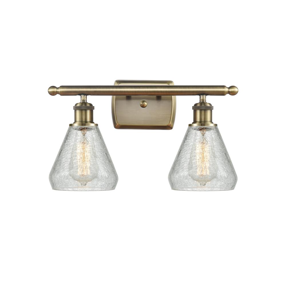 Innovations 516-2W-AB-G275-LED Conesus 2 Light Bath Vanity Light in Antique Brass