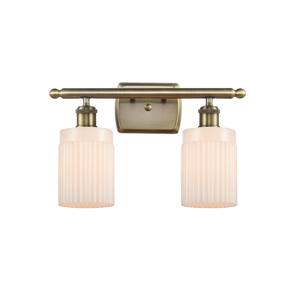 Innovations 516-2W-AB-G341-LED Hadley 2 Light Bath Vanity Light in Antique Brass