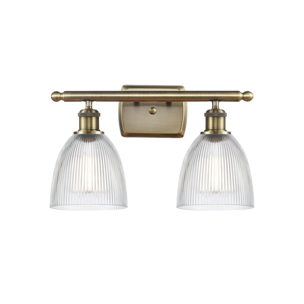 Innovations 516-2W-AB-G382-LED Castile 2 Light Bath Vanity Light in Antique Brass