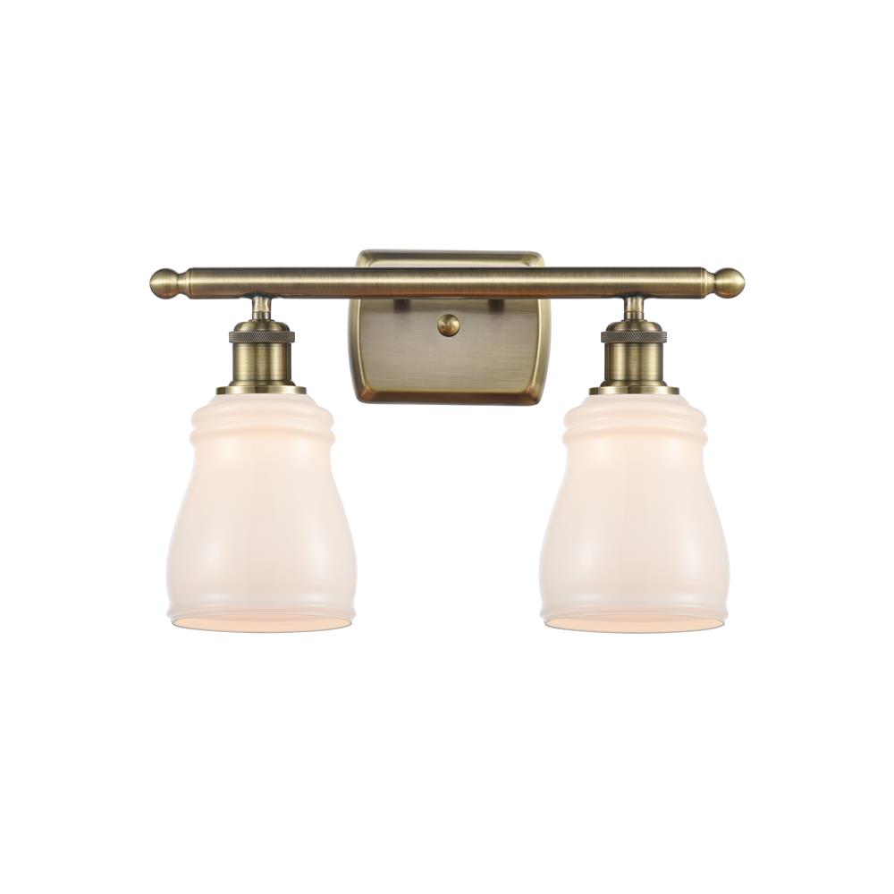 Innovations 516-2W-AB-G391 Ellery 2 Light Bath Vanity Light in Antique Brass