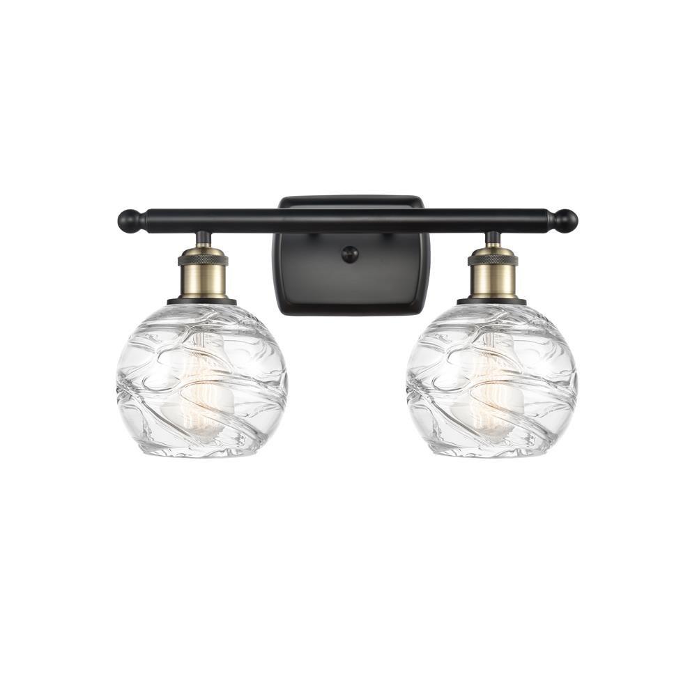 Innovations 516-2W-BAB-G1213-6 Black Antique Brass Small Deco Swirl 2 Light Bath Vanity Light