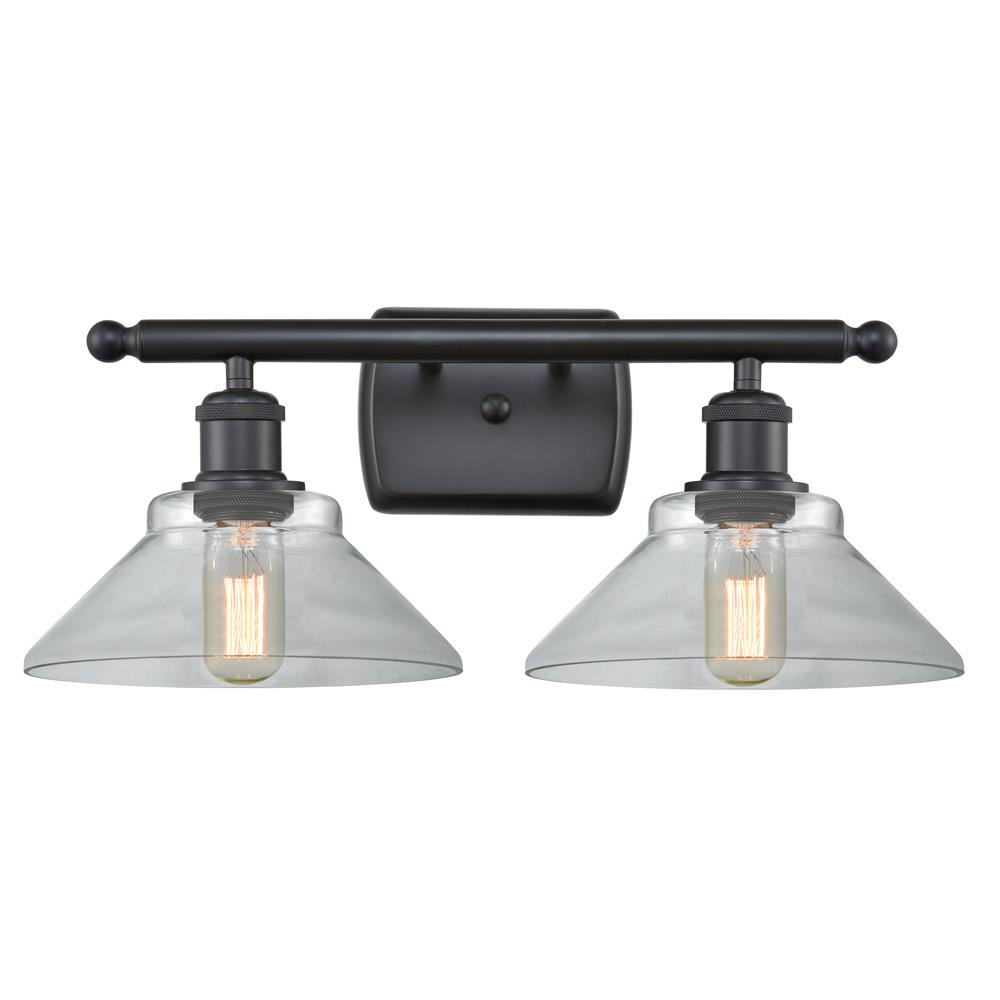 Innovations 516-2W-BK-G132-LED 2 Light Vintage Dimmable LED Orwell 18 inch Bathroom Fixture