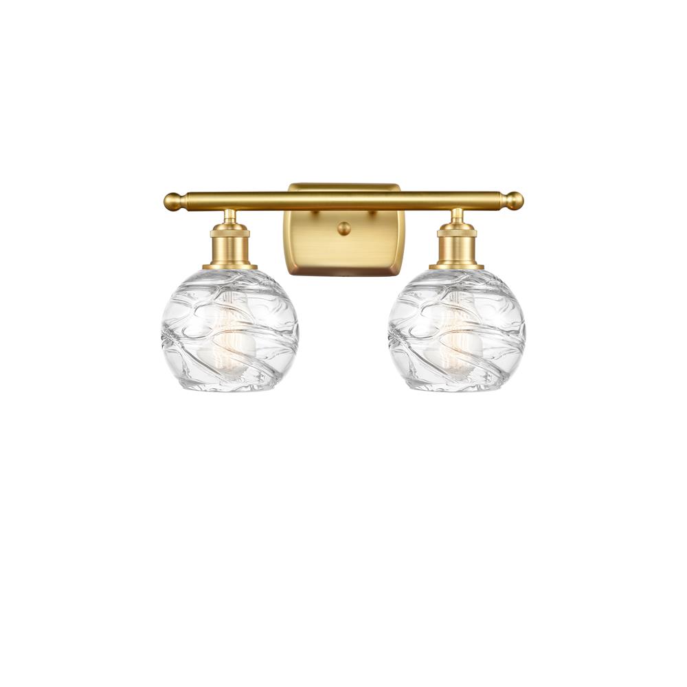 Innovations 516-2W-SG-G1213-6 Satin Gold Small Deco Swirl 2 Light Bath Vanity Light