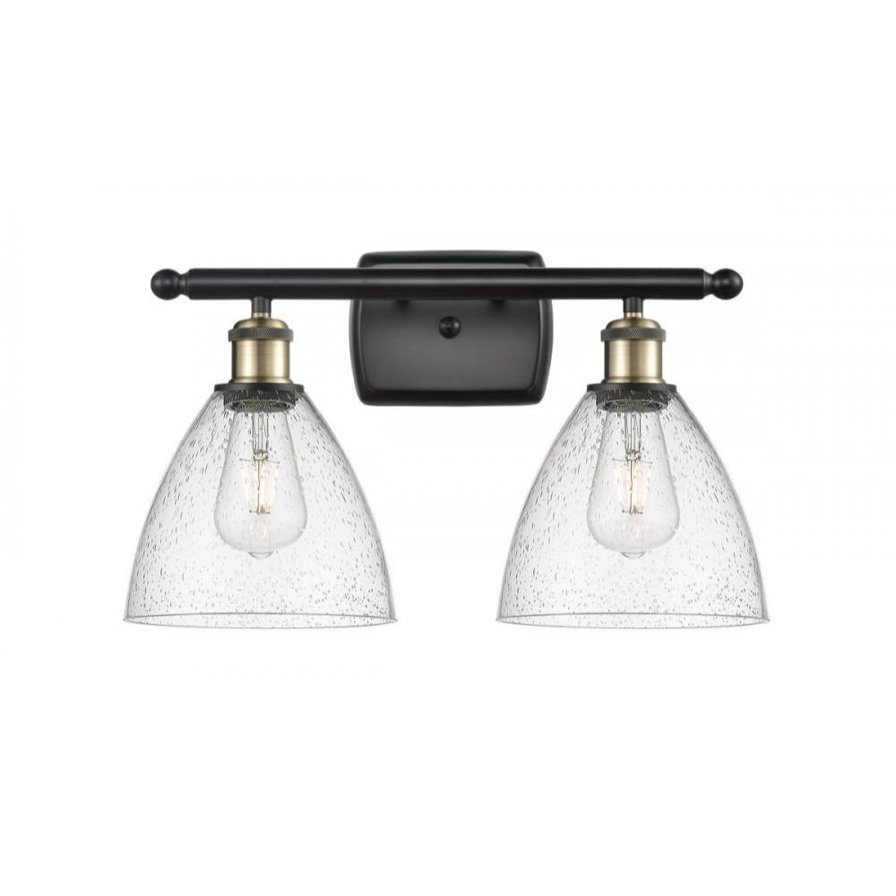 Innovations 516-2W-SG-GBD-751 Ballston Dome Bath Vanity Light in Satin Gold