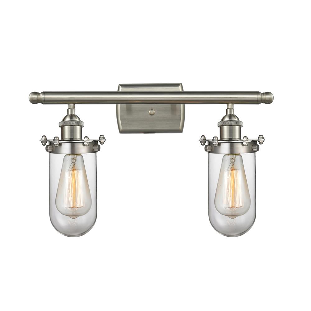 Innovations 516-2W-SN-232-CL-LED 2 Light Vintage Dimmable LED Kingsbury 16 inch Bathroom Fixture