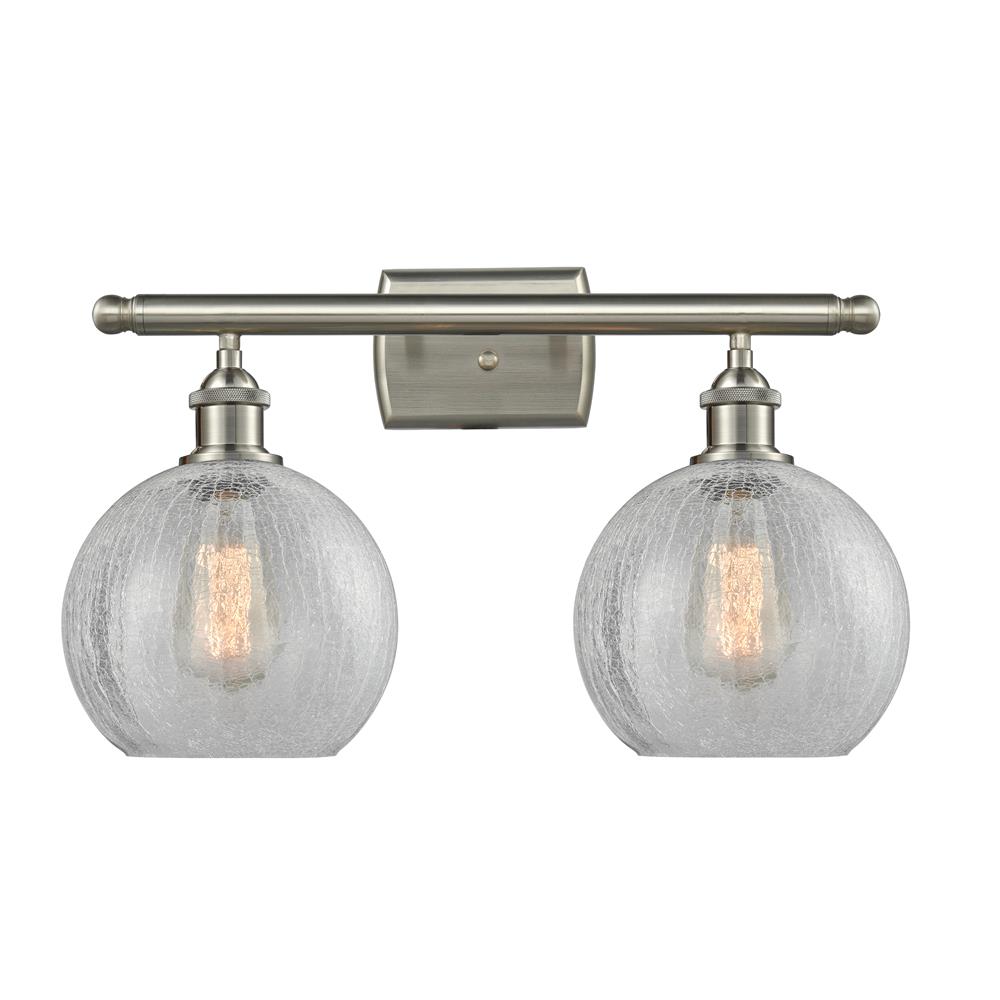 Innovations 516-2W-SN-G125-LED 2 Light Vintage Dimmable LED Athens 16 inch Bathroom Fixture in Brushed Satin Nickel