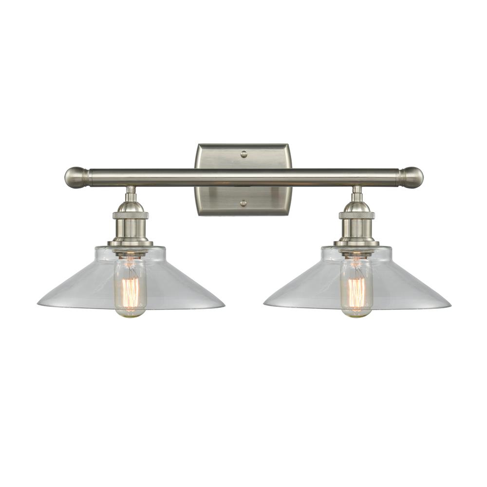 Innovations 516-2W-SN-G132-LED 2 Light Vintage Dimmable LED Orwell 18 inch Bathroom Fixture in Brushed Satin Nickel