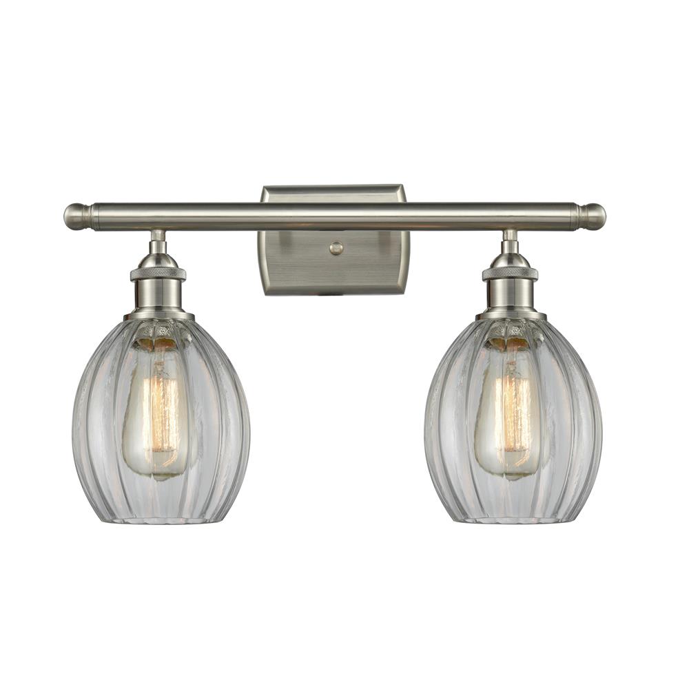 Innovations 516-2W-SN-G82-LED 2 Light Vintage Dimmable LED Eaton 16 inch Bathroom Fixture in Brushed Satin Nickel