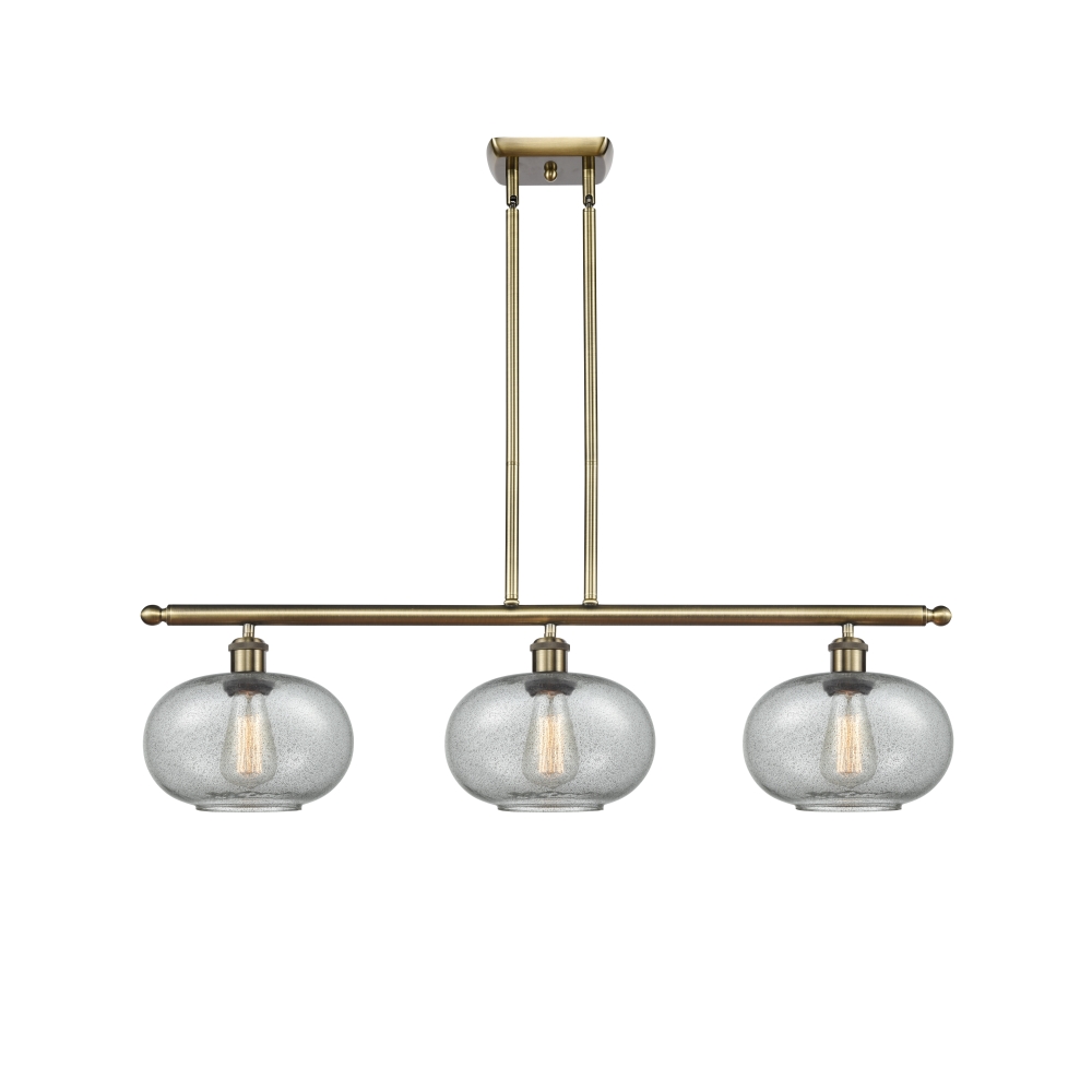 Innovations 516-3I-AB-G247-LED Gorham 3 Light Island Light part of the Ballston Collection in Antique Brass