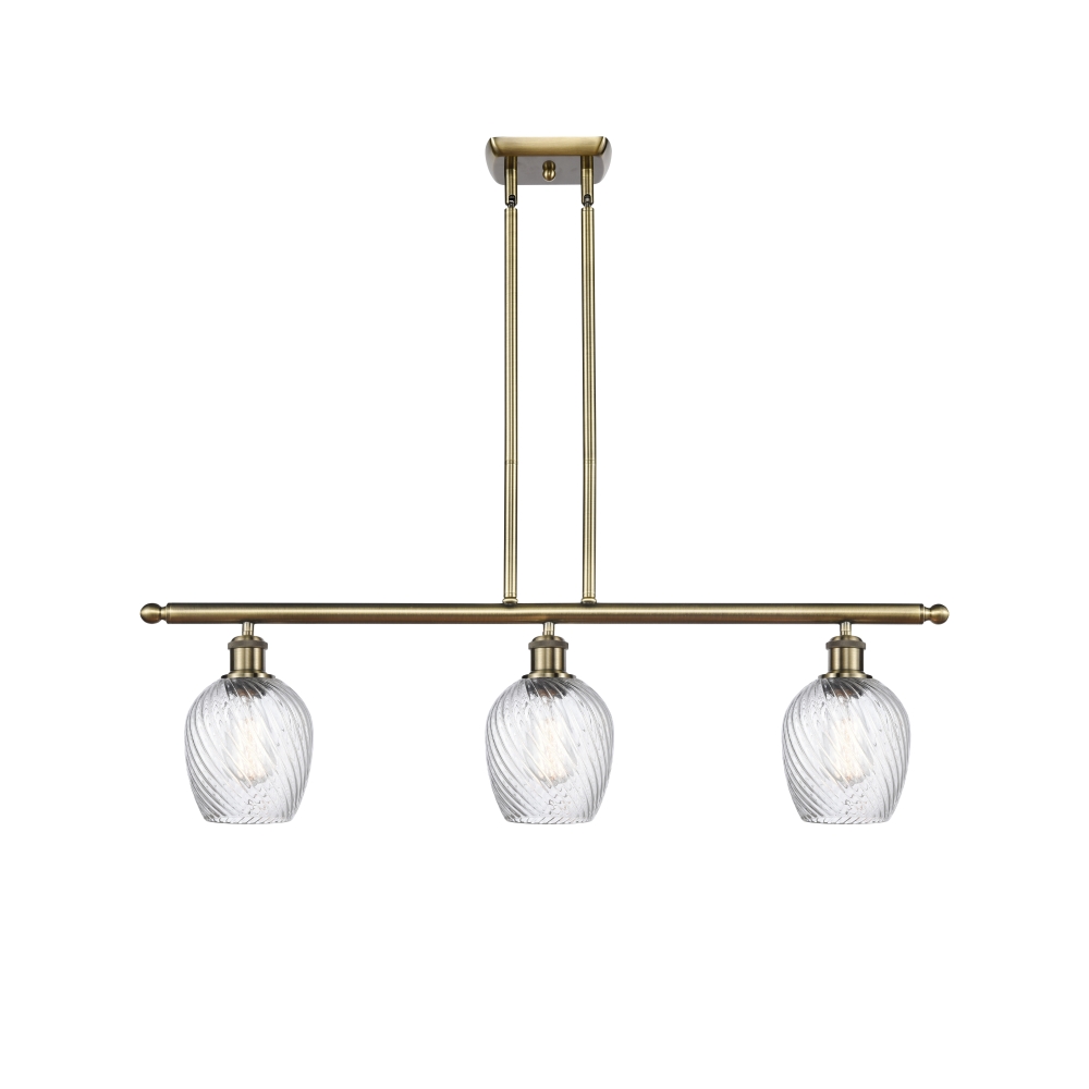 Innovations 516-3I-AB-G292-LED Salina 3 Light Island Light part of the Ballston Collection in Antique Brass