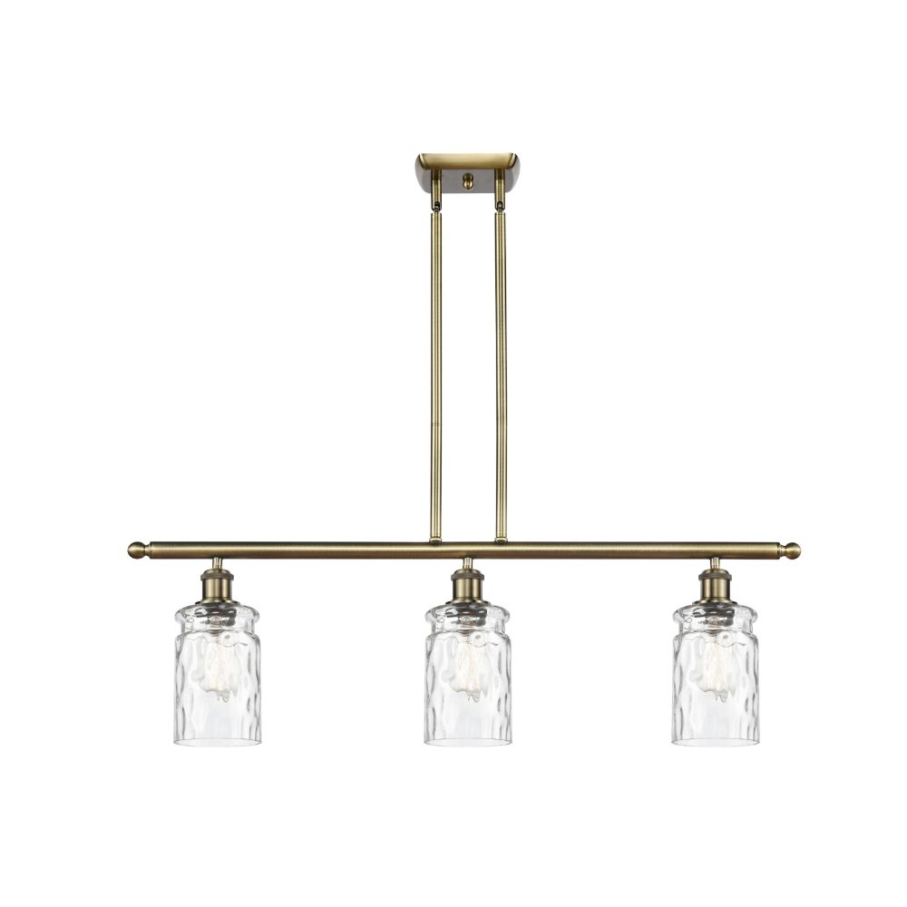 Innovations 516-3I-AB-G352-LED Candor 3 Light Island Light part of the Ballston Collection in Antique Brass
