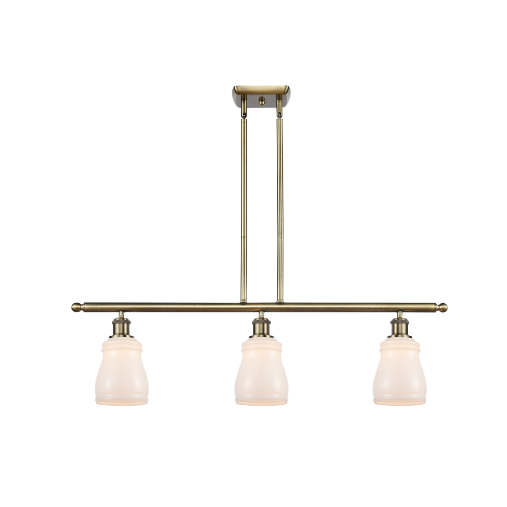 Innovations 516-3I-AB-G391-LED Ellery 3 Light Island Light part of the Ballston Collection in Antique Brass