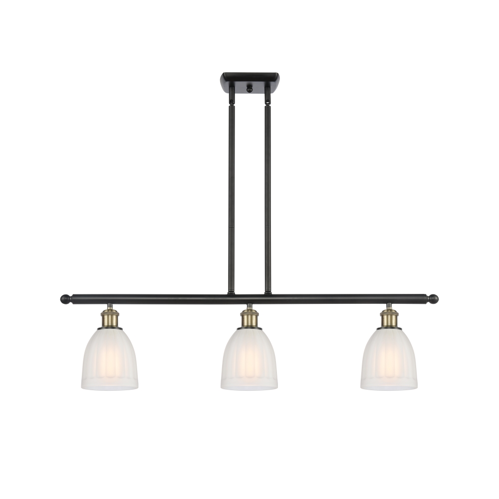 Innovations 516-3I-BAB-G441-LED Brookfield 3 Light Island Light part of the Ballston Collection in Black Antique Brass