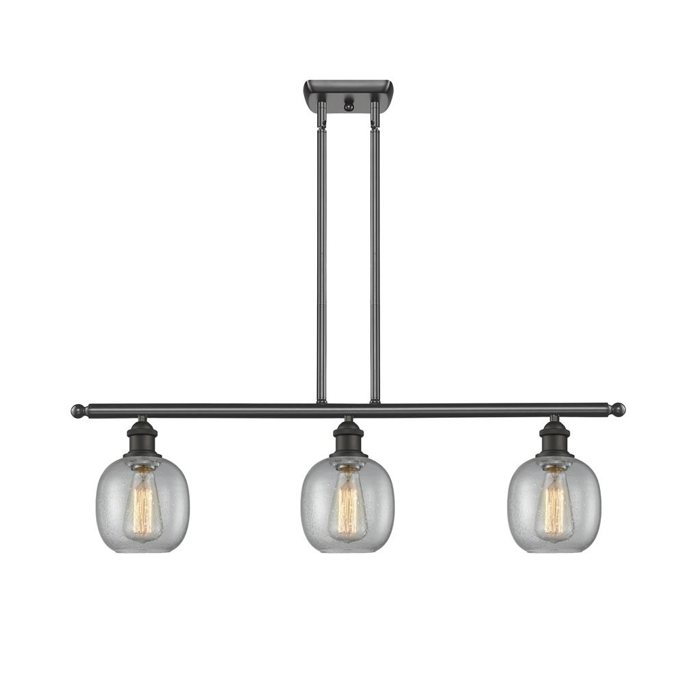 Innovations 516-3I-OB-G104-LED 3 Light Vintage Dimmable LED Belfast 36 inch Island Light Vintage Dimmable LED in Oil Rubbed Bronze