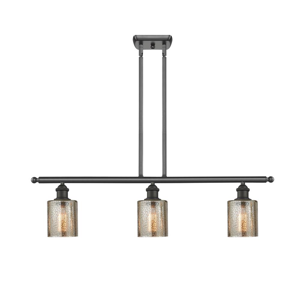 Innovations 516-3I-OB-G116-LED 3 Light Vintage Dimmable LED Cobbleskill 36 inch Island Light Vintage Dimmable LED in Oil Rubbed Bronze