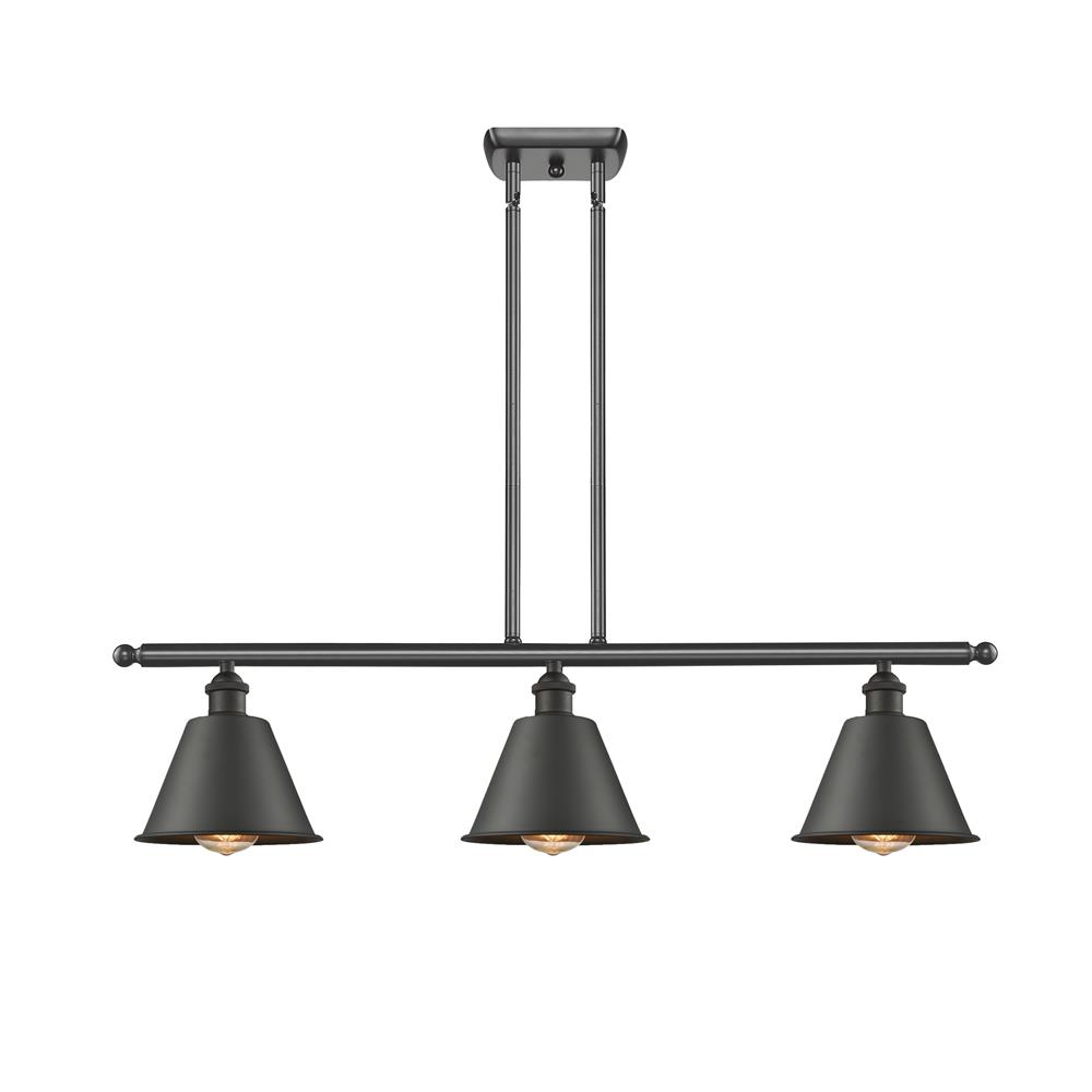 Innovations 516-3I-OB-M8-LED 3 Light Vintage Dimmable LED Smithfield 36 inch Island Light Vintage Dimmable LED in Oil Rubbed Bronze