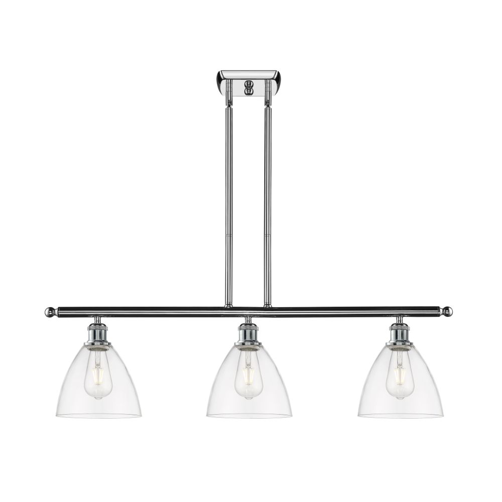 Innovations 516-3I-PC-GBD-752-LED Ballston Dome 3 Light  36 inch Island Light in Polished Chrome