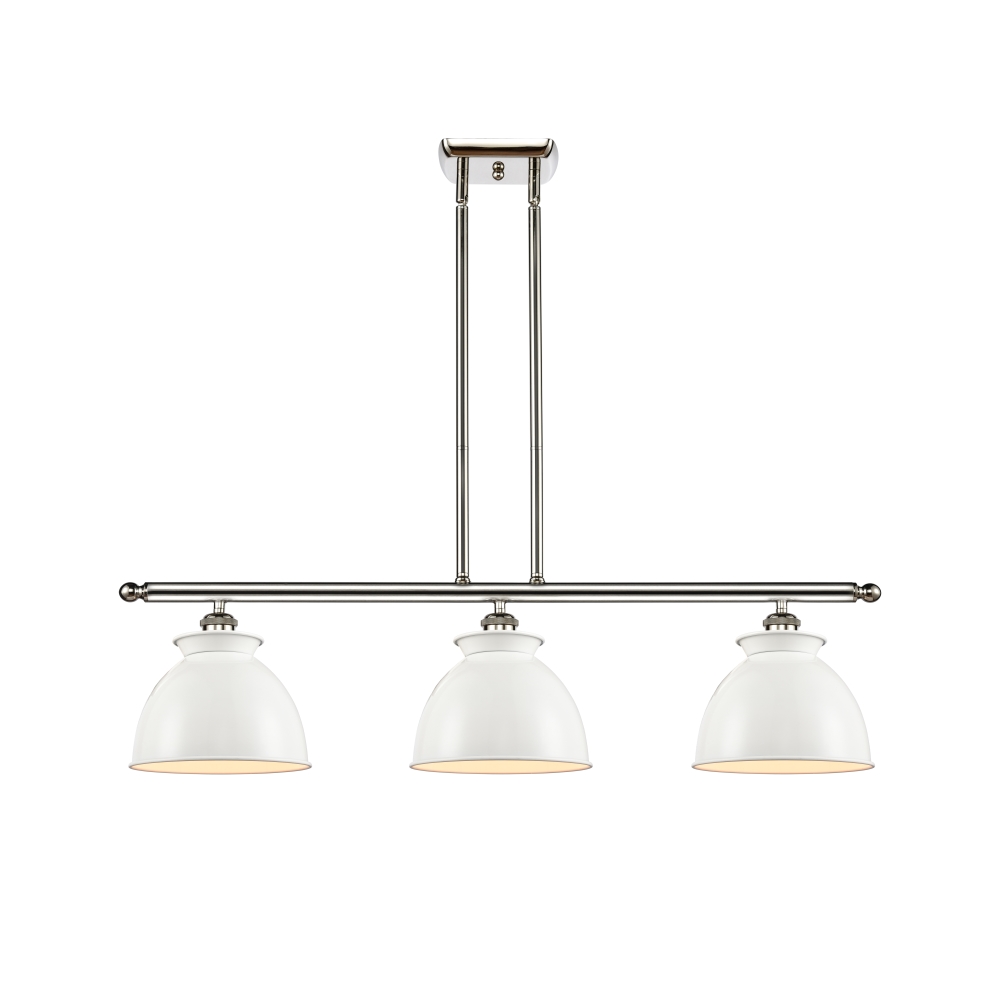 Innovations 516-3I-PN-M14-W Adirondack 3 Light Island Light part of the Ballston Collection in Polished Nickel