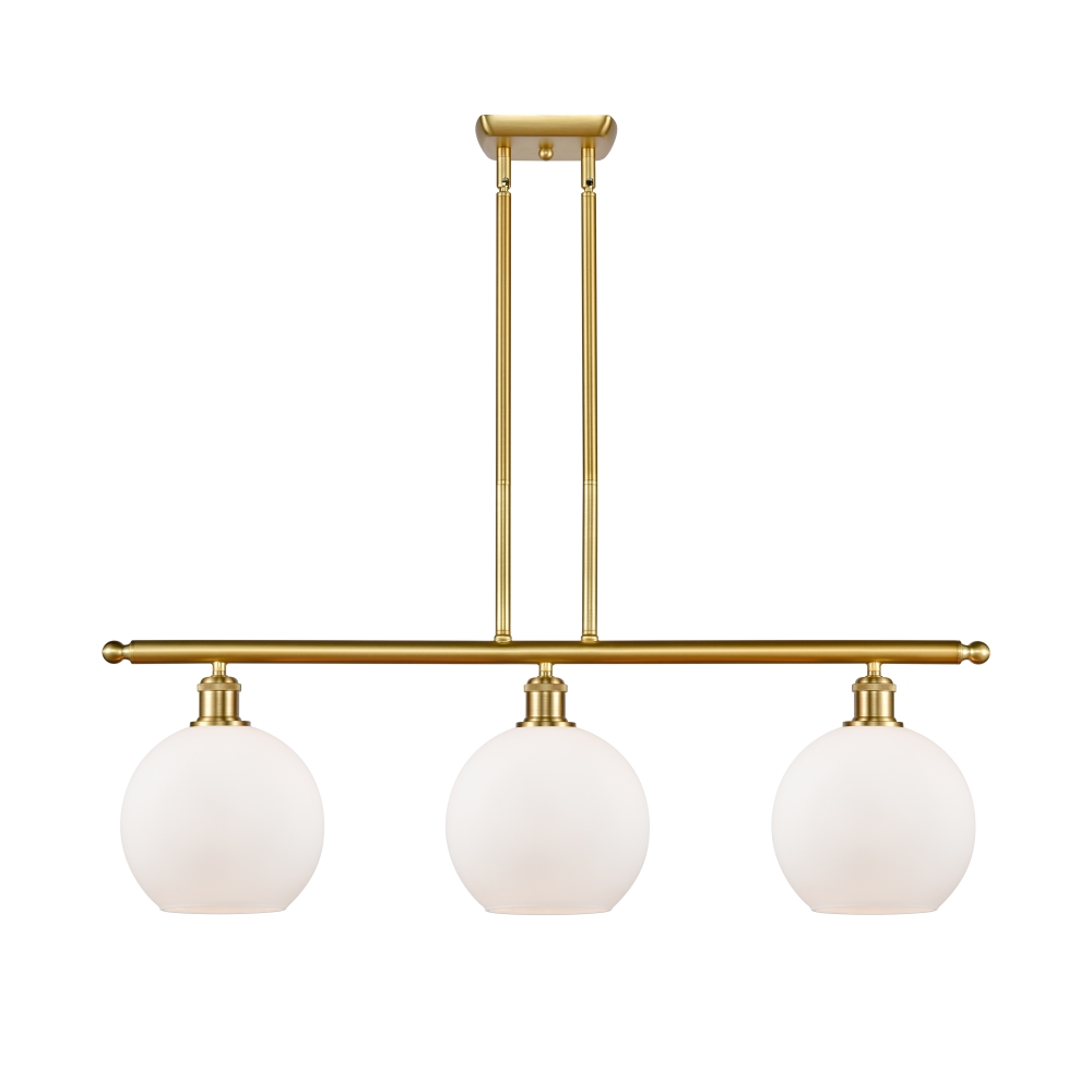 Innovations 516-3I-SG-G121-8 Athens Island Light in Satin Gold