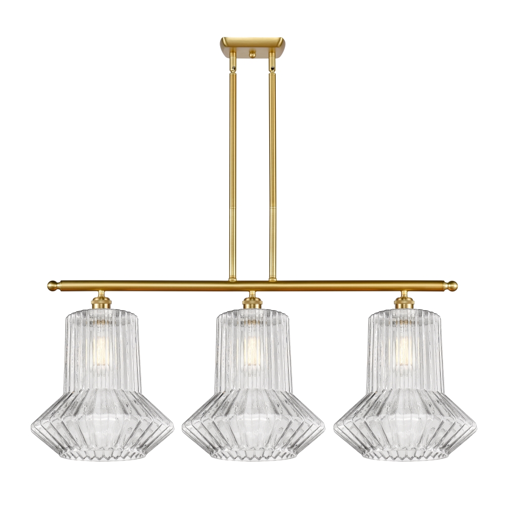 Innovations 516-3I-SG-G212 Springwater 3 Light Island Light part of the Ballston Collection in Satin Gold