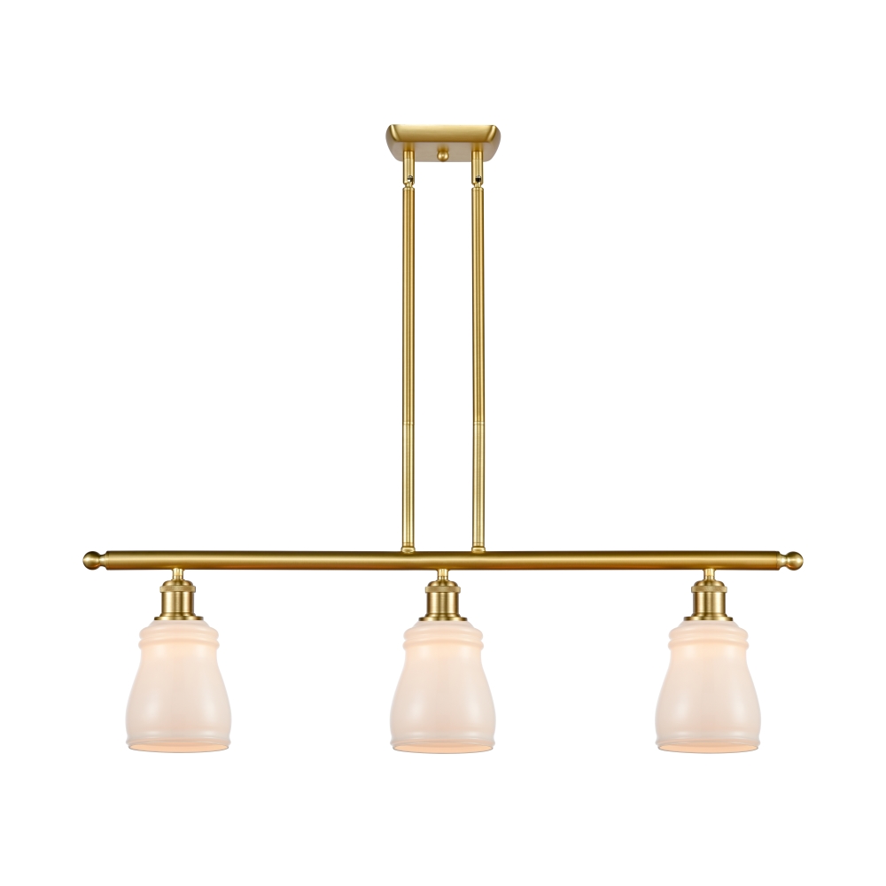 Innovations 516-3I-SG-G391 Ellery 3 Light Island Light part of the Ballston Collection in Satin Gold