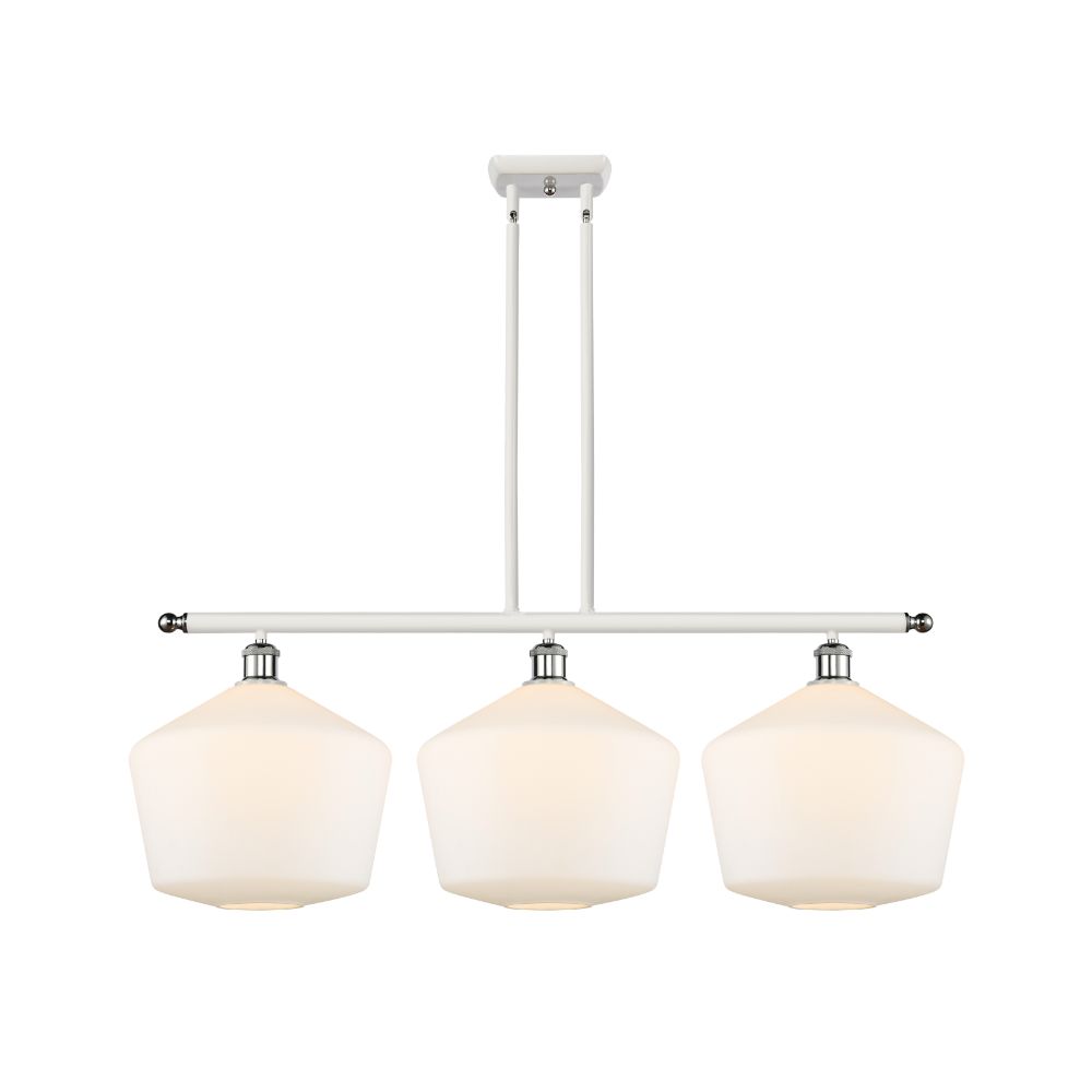 Innovations 516-3I-WPC-G651-12 Cindyrella 3 Light 36 inch Island Light in White and Polished Chrome