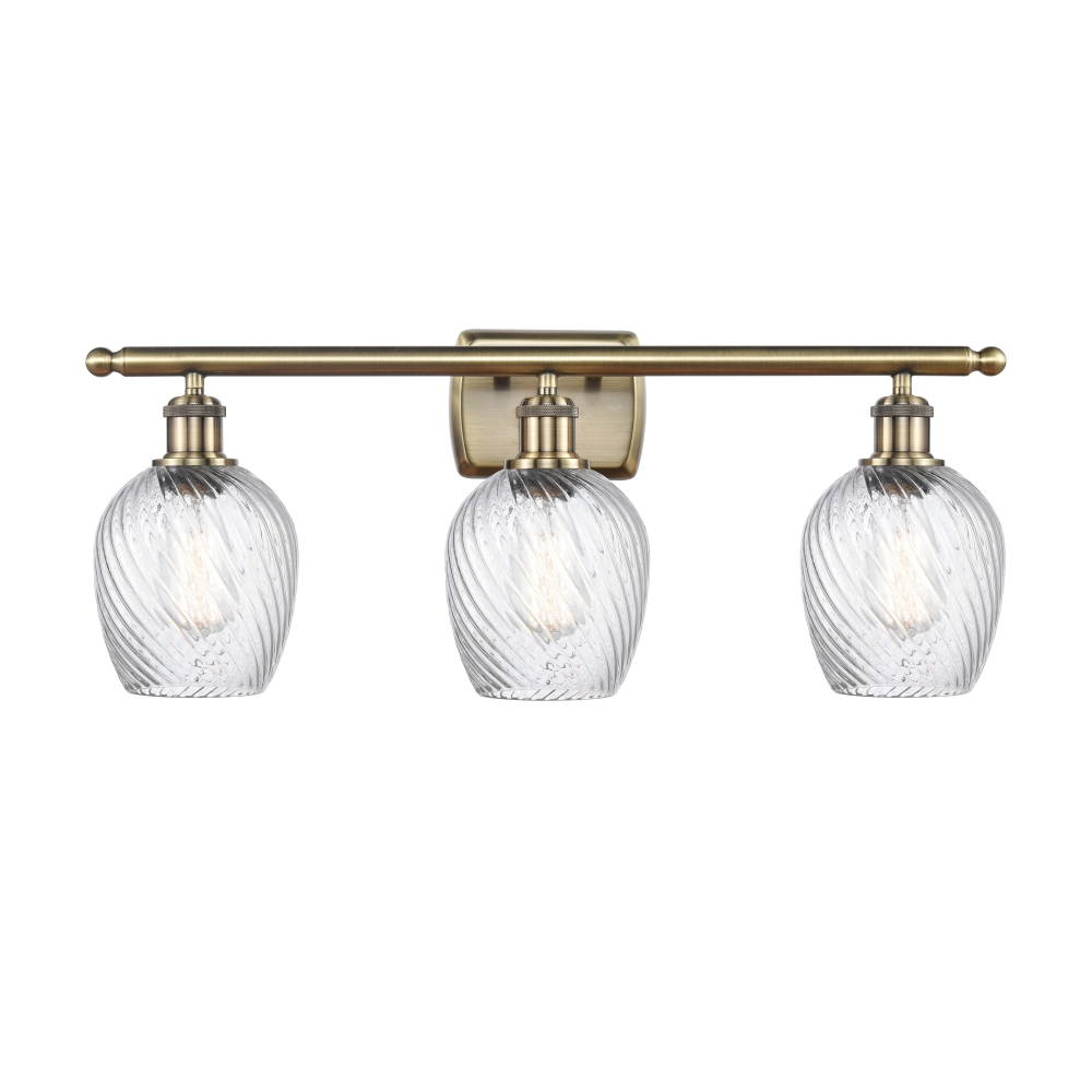 Innovations 516-3W-AB-G292 Salina 3 Light Bath Vanity Light part of the Ballston Collection in Antique Brass