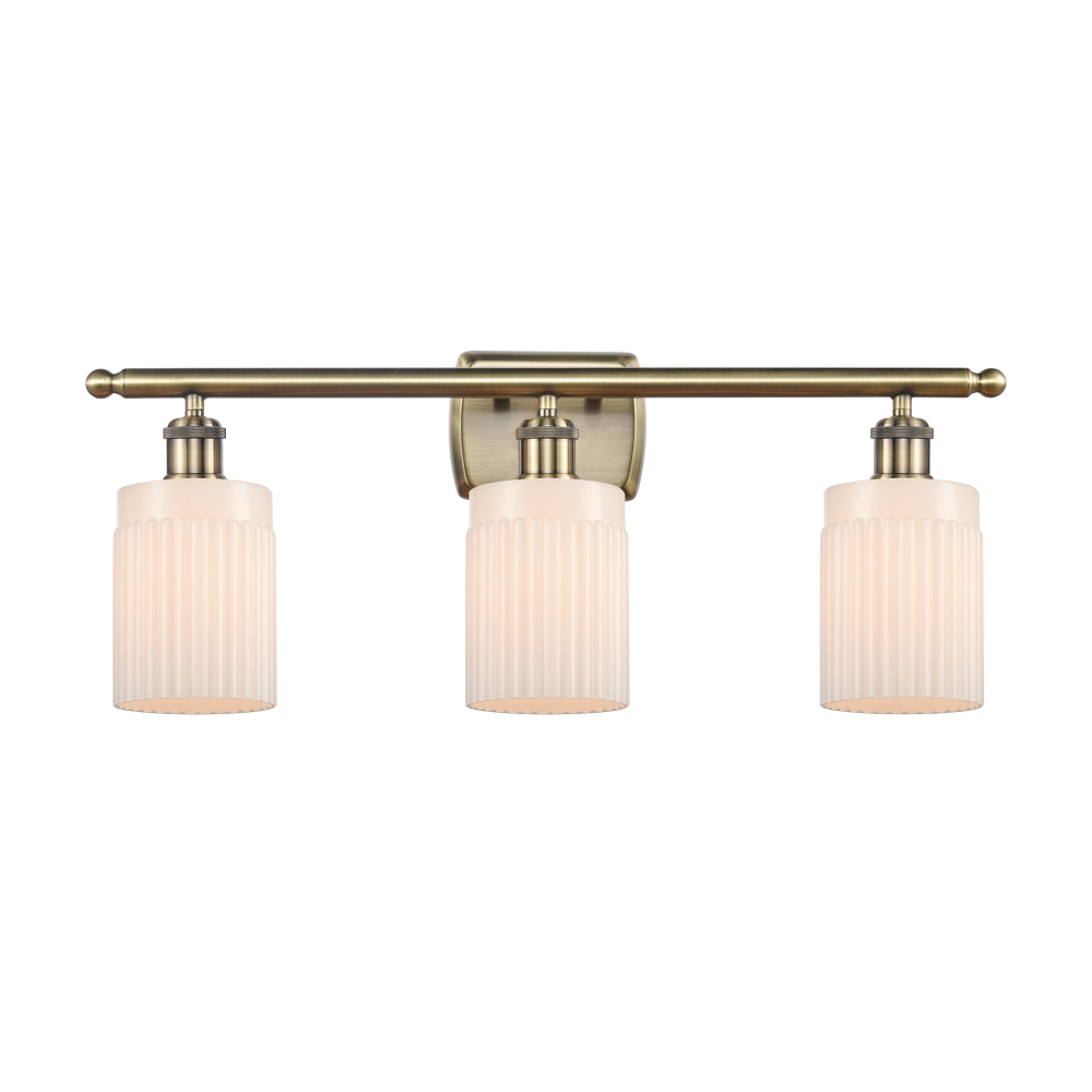 Innovations 516-3W-AB-G341-LED Hadley 3 Light Bath Vanity Light part of the Ballston Collection in Antique Brass