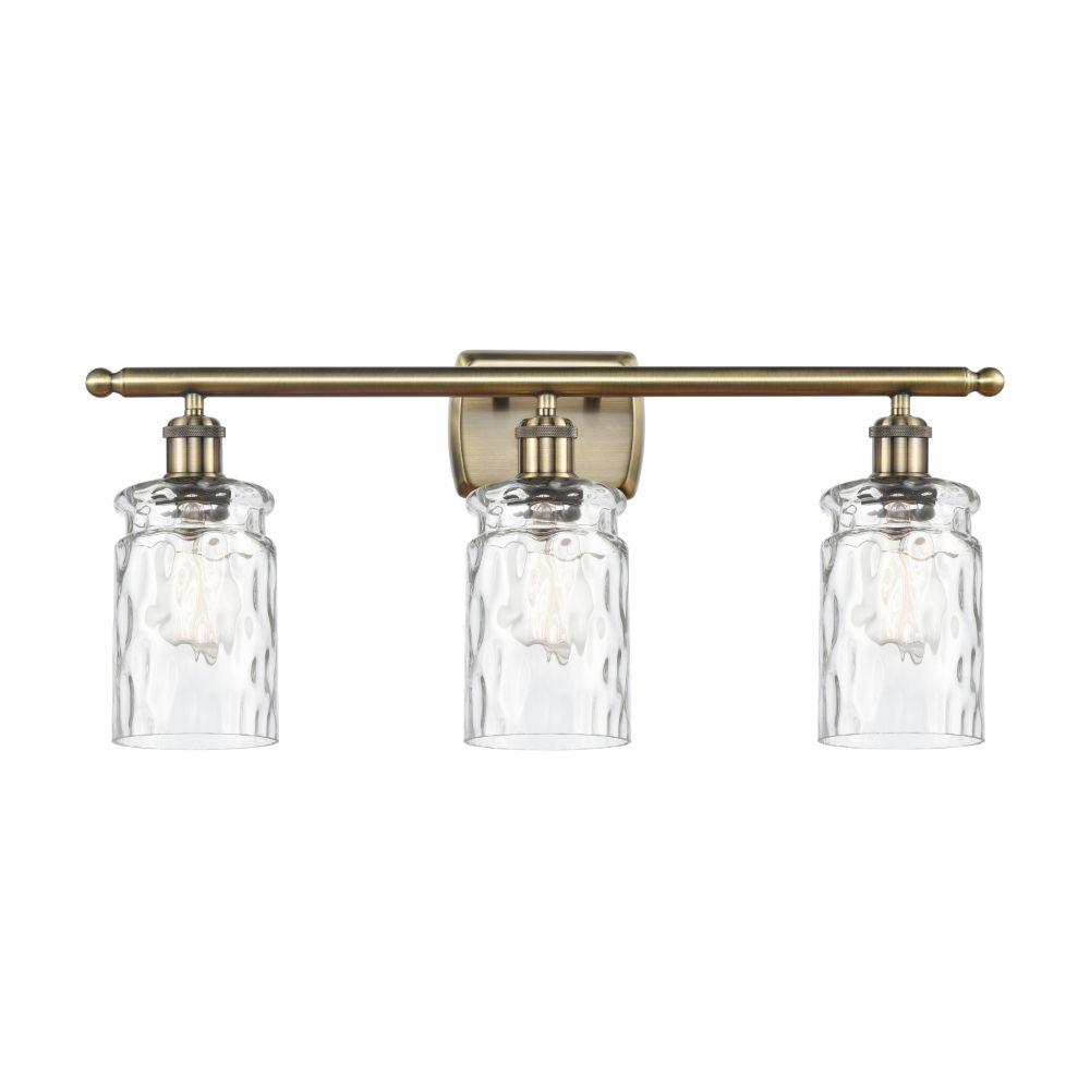 Innovations 516-3W-AB-G352 Candor 3 Light Bath Vanity Light part of the Ballston Collection in Antique Brass