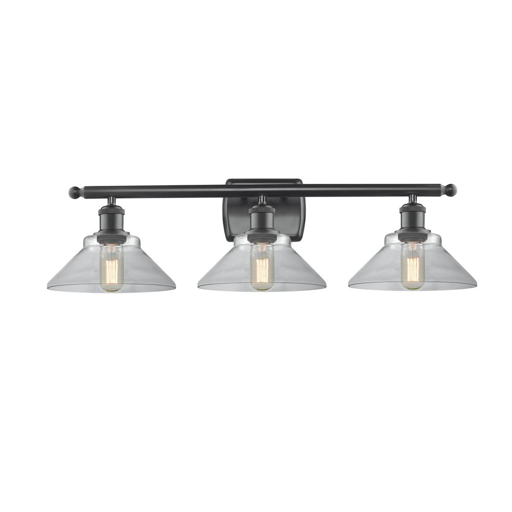 Innovations 516-3W-BK-G132-LED 3 Light Vintage Dimmable LED Orwell 26 inch Bathroom Fixture