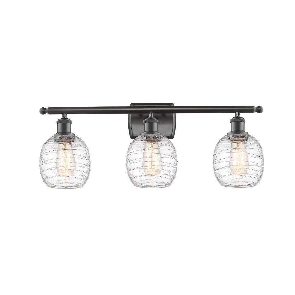 Innovations 516-3W-OB-G1013-LED Belfast 3 Light Bath Vanity Light part of the Ballston Collection in Oil Rubbed Bronze