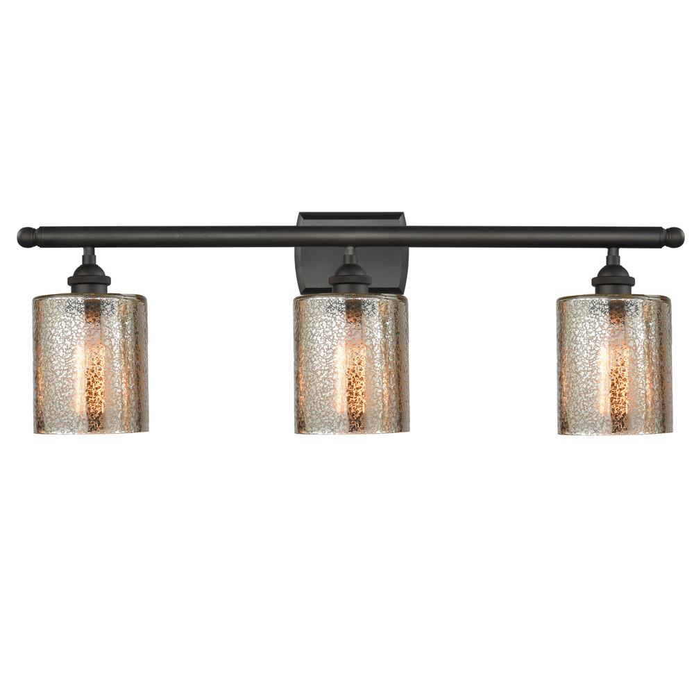 Innovations 516-3W-OB-G116-LED 3 Light Vintage Dimmable LED Cobbleskill 26 inch Bathroom Fixture in Oil Rubbed Bronze