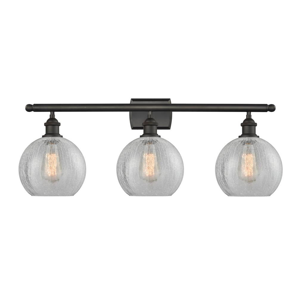 Innovations 516-3W-OB-G125-LED 3 Light Vintage Dimmable LED Athens 26 inch Bathroom Fixture in Oil Rubbed Bronze