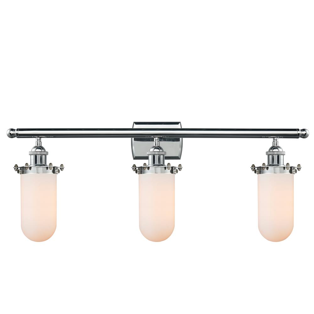 Innovations 516-3W-PC-232-W-LED 3 Light Vintage Dimmable, White Glass LED Kingsbury 26 inch Bathroom Fixture