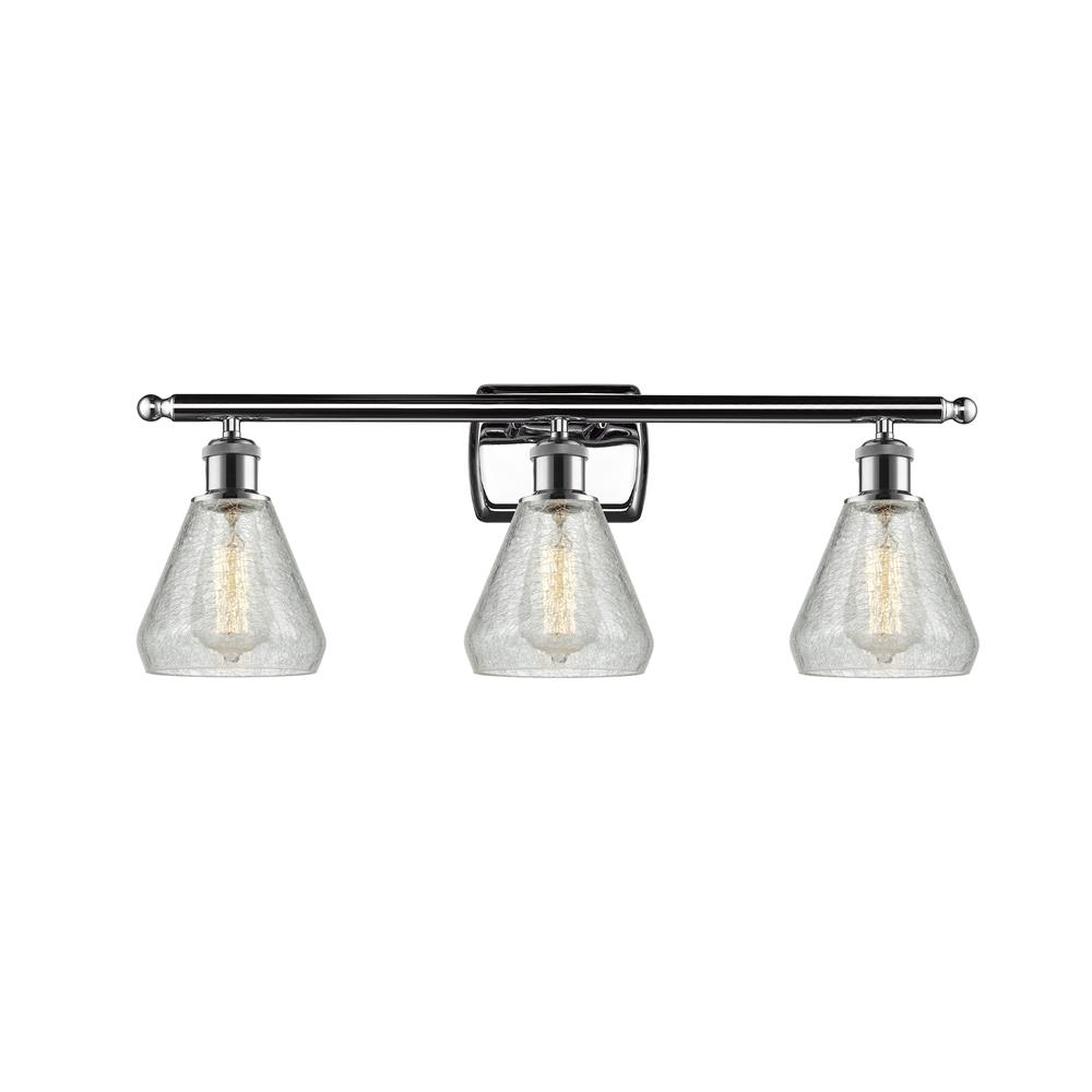 Innovations 516-3W-PC-G275 3 Light Conesus 26 inch Bathroom Fixture in Polished Chrome