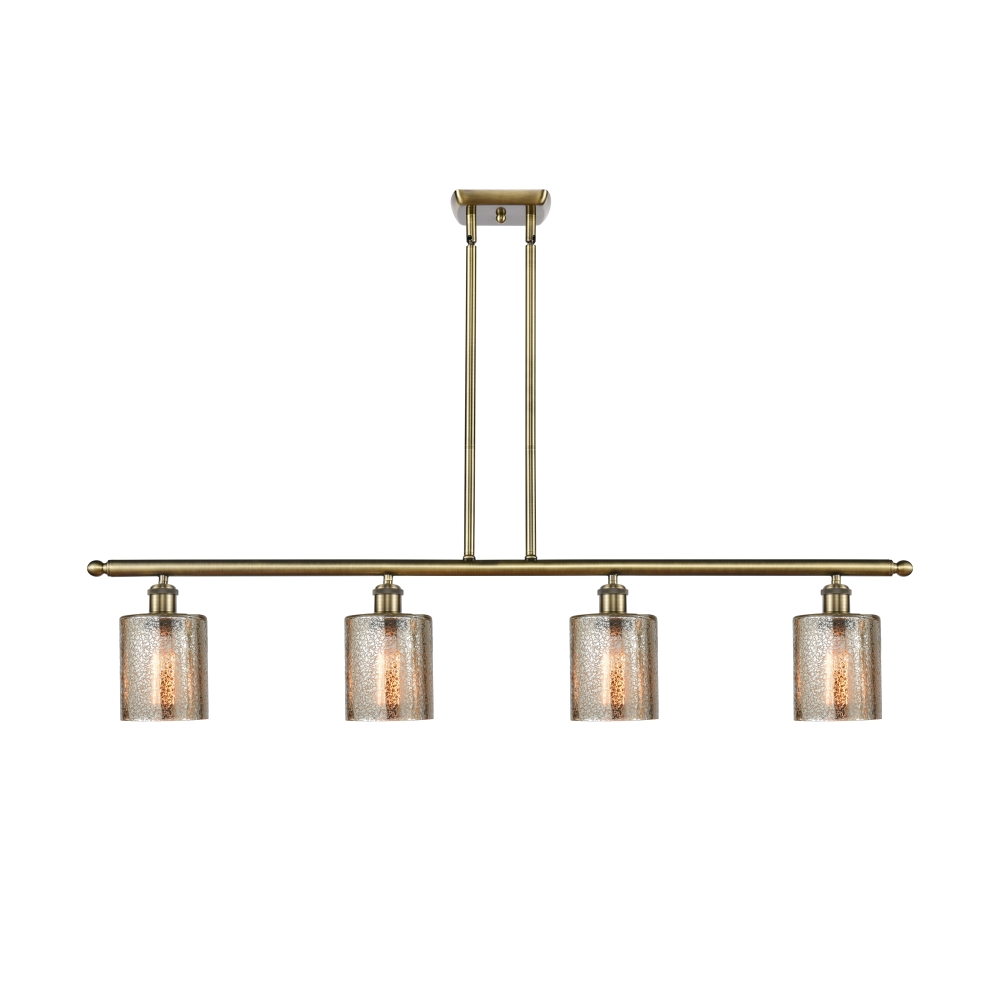 Innovations 516-4I-AB-G116-LED Cobbleskill 4 Light Island Light part of the Ballston Collection in Antique Brass
