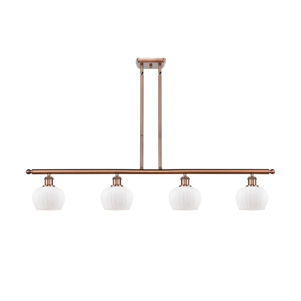 Innovations 516-4I-AC-G91 Fenton 4 Light Island Light part of the Ballston Collection in Antique Copper
