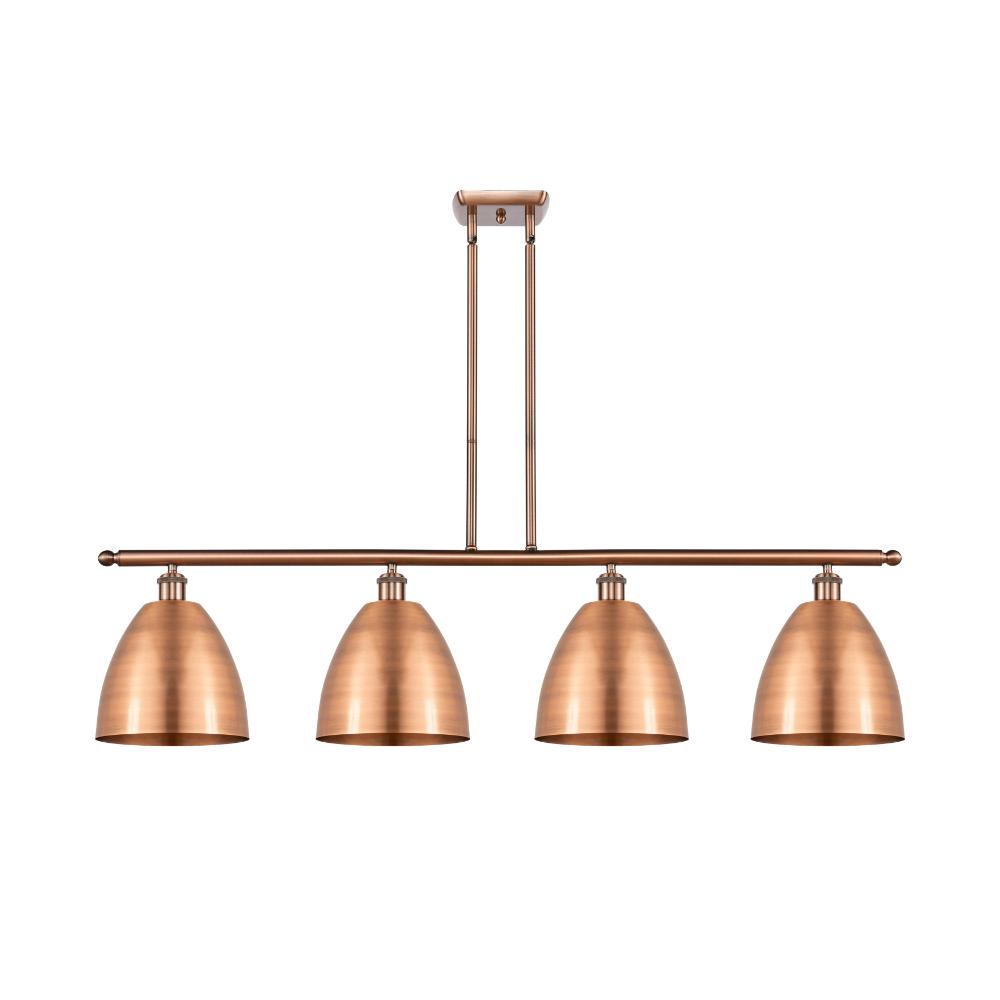 Innovations 516-4I-AC-MBD-9-AC Ballston Dome Island Light in Antique Copper with Antique Copper Ballston Dome Cone Metal Shade