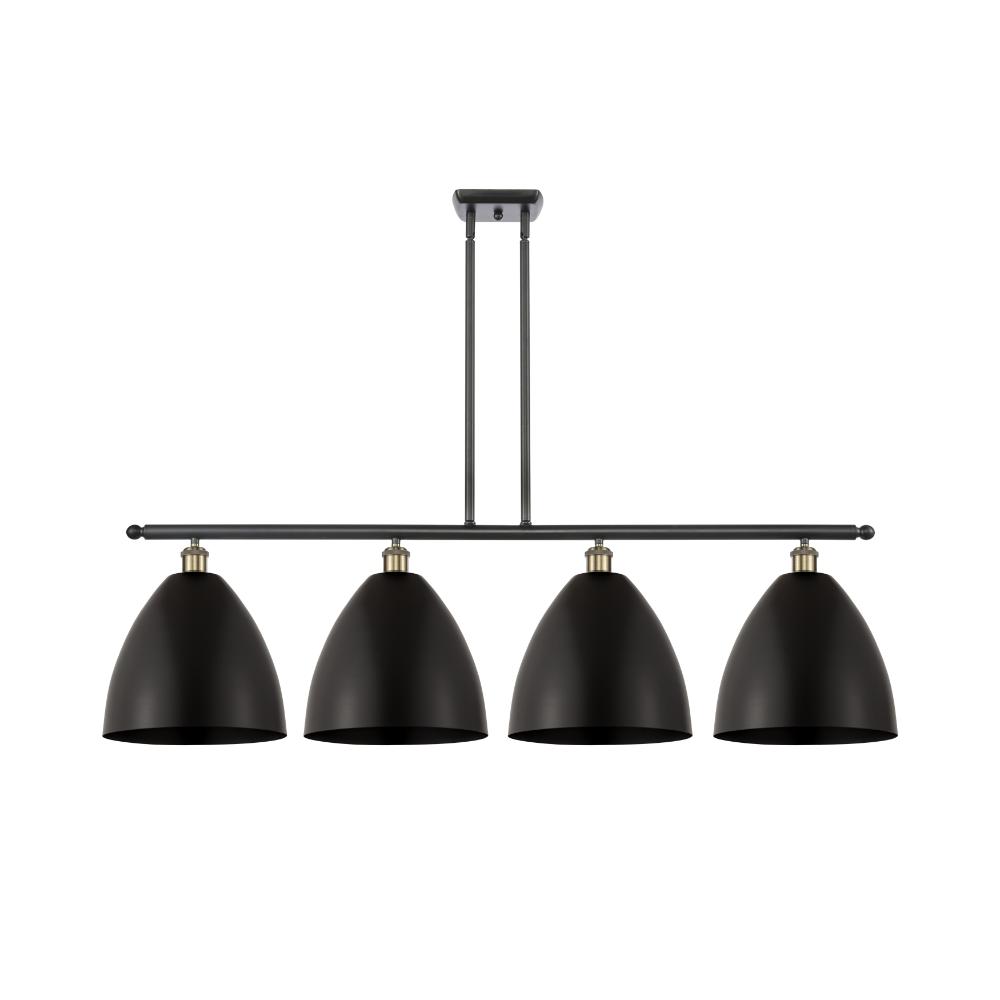 Innovations 516-4I-BAB-MBD-12-BK Ballston Dome Island Light in Black Antique Brass with Matte Black Ballston Dome Cone Metal Shade