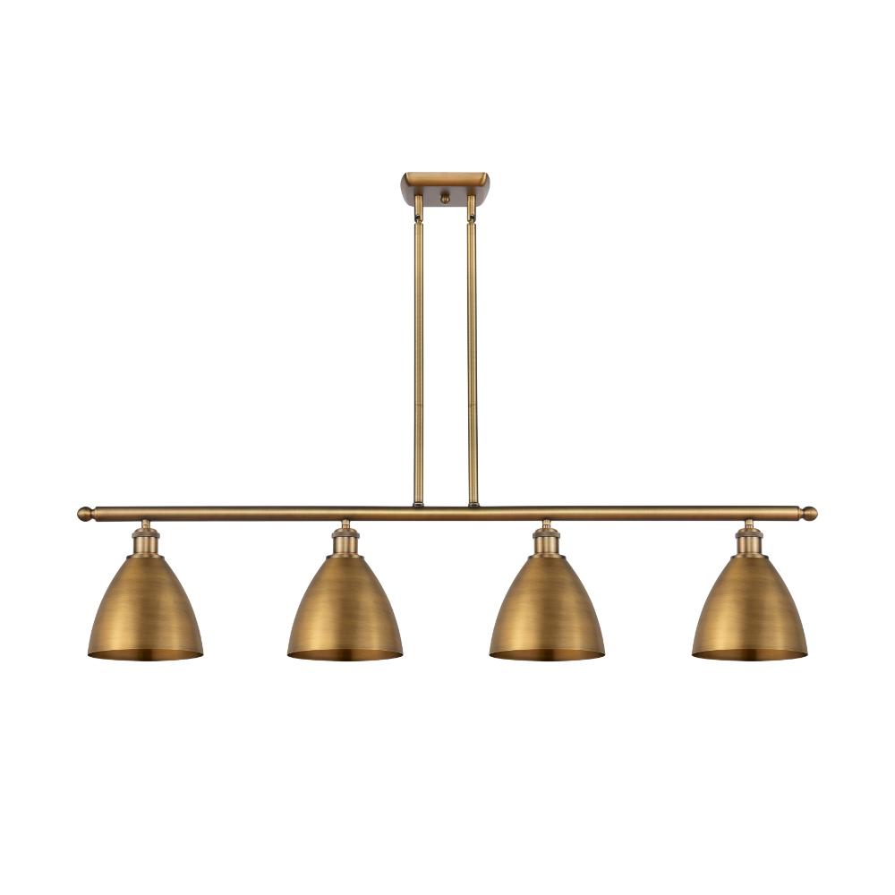 Innovations 516-4I-BB-MBD-75-BB Ballston Dome Island Light in Brushed Brass with Brushed Brass Ballston Dome Cone Metal Shade