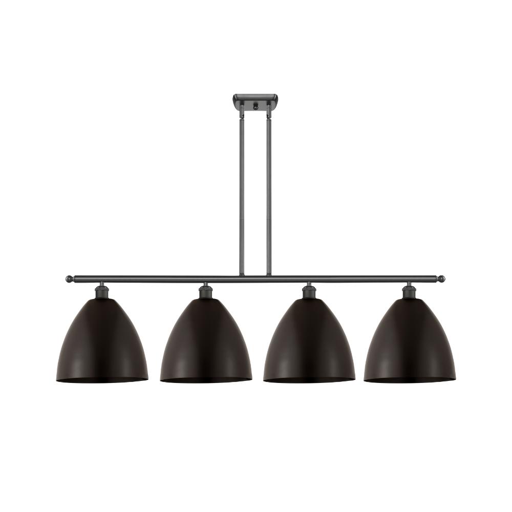 Innovations 516-4I-OB-MBD-12-OB-LED Ballston Dome Island Light in Oil Rubbed Bronze with Oil Rubbed Bronze Ballston Dome Cone Metal Shade