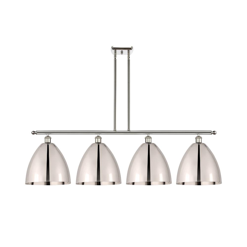 Innovations 516-4I-PN-MBD-12-PN Ballston Dome Island Light in Polished Nickel with Polished Nickel Ballston Dome Cone Metal Shade