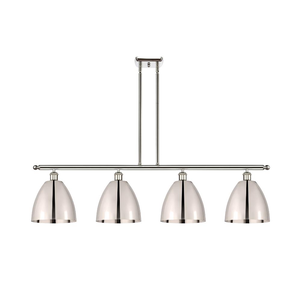 Innovations 516-4I-PN-MBD-9-PN Ballston Dome Island Light in Polished Nickel with Polished Nickel Ballston Dome Cone Metal Shade