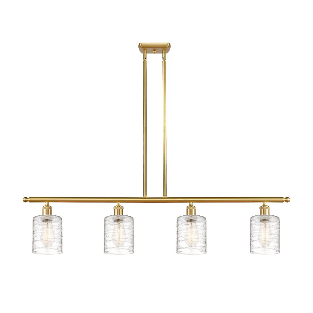 Innovations 516-4I-SG-G1113 Cobbleskill 4 Light Island Light part of the Ballston Collection in Satin Gold
