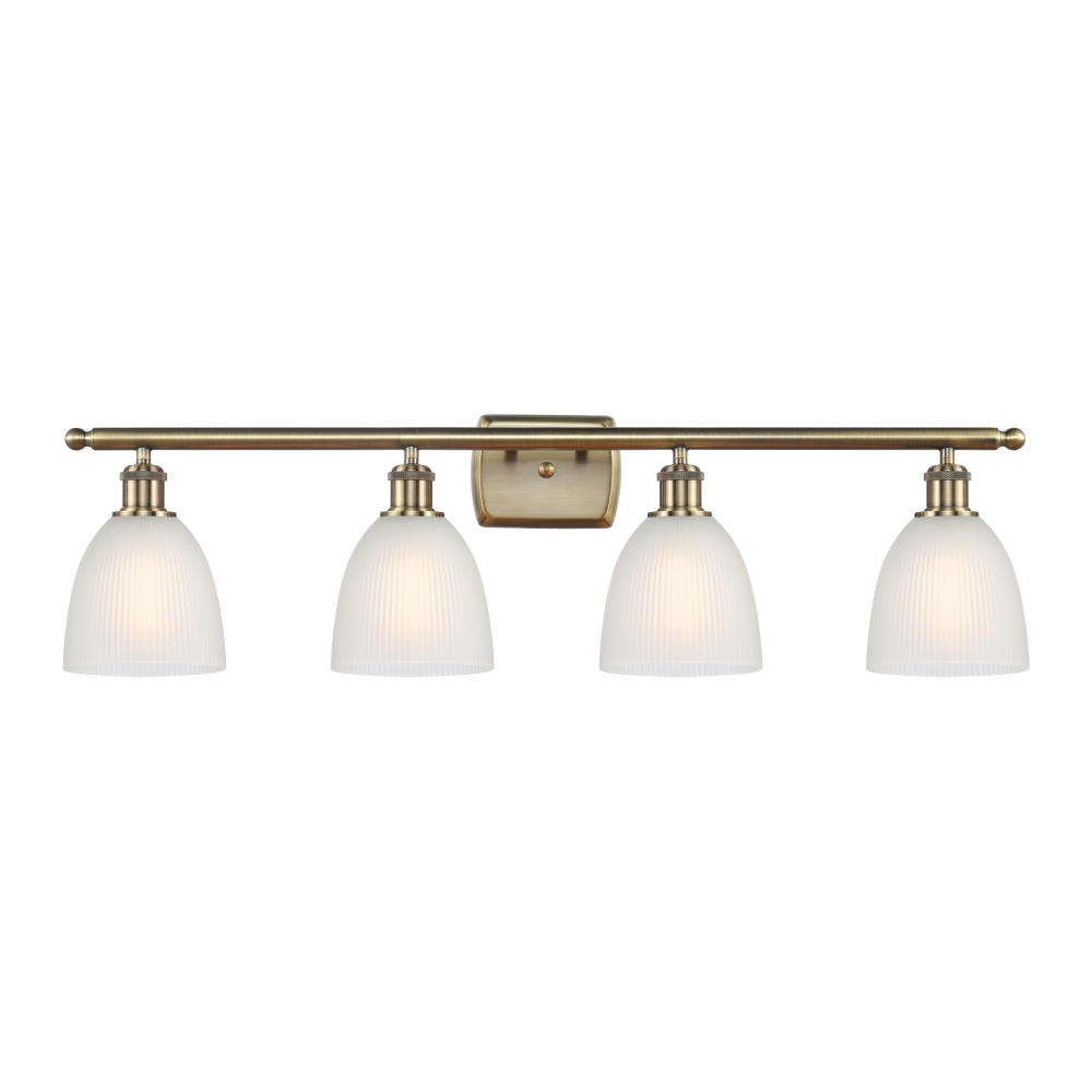 Innovations 516-4W-AB-G381 Castile 4 Light Bath Vanity Light part of the Ballston Collection in Antique Brass