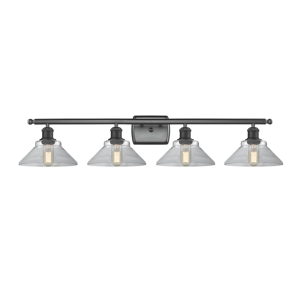 Innovations 516-4W-BK-G132-LED 4 Light Vintage Dimmable LED Orwell 36 inch Bathroom Fixture
